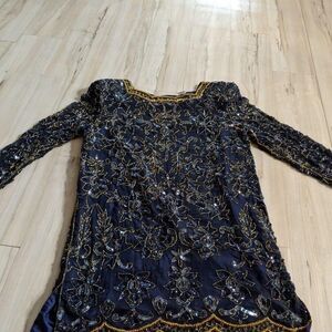 Vintage Nina couture women’s top dress silk medium‎